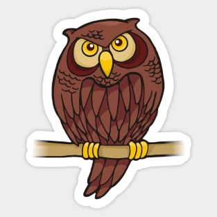 Owl Cartoon Sticker